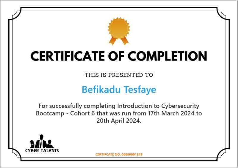 Introduction to Cybersecurity Bootcamp (ICS)